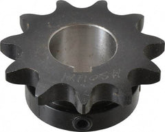Browning - 11 Teeth, 5/8" Chain Pitch, Chain Size 50, Finished Bore Sprocket - 1" Bore Diam, 2-7/32" Pitch Diam, 2-1/2" Outside Diam - Exact Tool & Supply