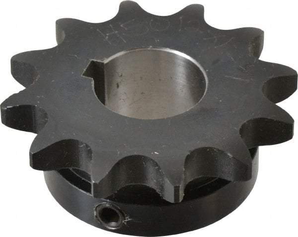 Browning - 12 Teeth, 5/8" Chain Pitch, Chain Size 50, Finished Bore Sprocket - 1" Bore Diam, 2.415" Pitch Diam, 2.7" Outside Diam - Exact Tool & Supply