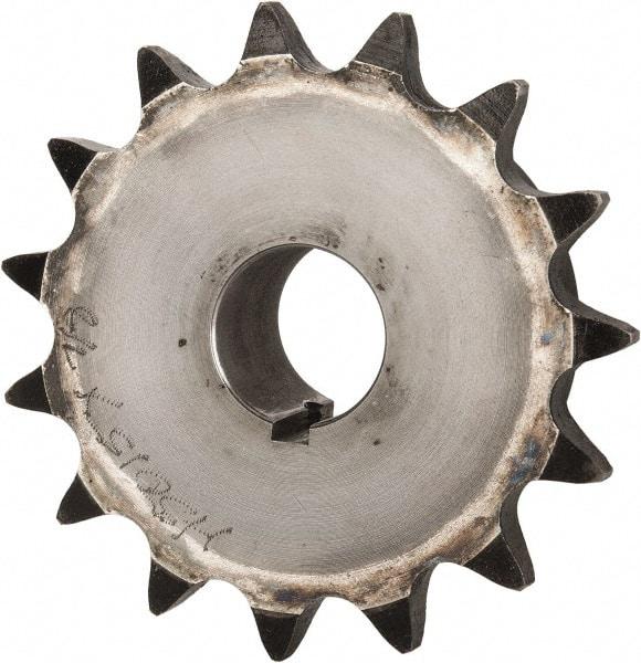 Browning - 15 Teeth, 5/8" Chain Pitch, Chain Size 50, Finished Bore Sprocket - 7/8" Bore Diam, 3" Pitch Diam, 3.32" Outside Diam - Exact Tool & Supply