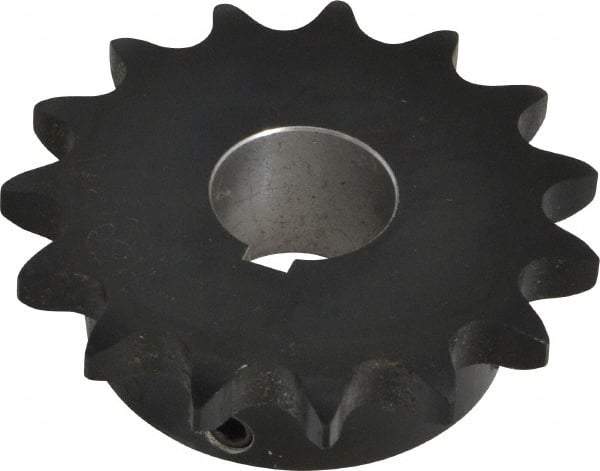Browning - 15 Teeth, 5/8" Chain Pitch, Chain Size 50, Finished Bore Sprocket - 1" Bore Diam, 3" Pitch Diam, 3.32" Outside Diam - Exact Tool & Supply