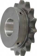 Browning - 15 Teeth, 3/4" Chain Pitch, Chain Size 60, Finished Bore Sprocket - 1-1/4" Bore Diam, 3.607" Pitch Diam, 3.98" Outside Diam - Exact Tool & Supply