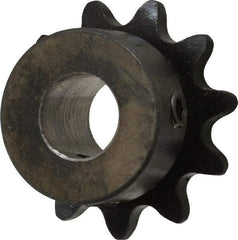 Browning - 11 Teeth, 3/8" Chain Pitch, Chain Size 35, Finished Bore Sprocket - 1/2" Bore Diam, 1.331" Pitch Diam, 1-1/2" Outside Diam - Exact Tool & Supply