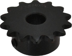 Browning - 14 Teeth, 3/8" Chain Pitch, Chain Size 35, Finished Bore Sprocket - 1/2" Bore Diam, 1.685" Pitch Diam, 1.87" Outside Diam - Exact Tool & Supply