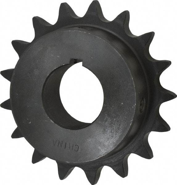 Browning - 17 Teeth, 5/8" Chain Pitch, Chain Size 50, Finished Bore Sprocket - 1-1/4" Bore Diam, 3.401" Pitch Diam, 3.72" Outside Diam - Exact Tool & Supply