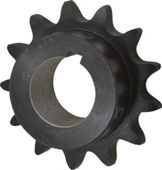 Browning - 13 Teeth, 3/4" Chain Pitch, Chain Size 60, Finished Bore Sprocket - 1-3/8" Bore Diam, 3.134" Pitch Diam, 3.45" Outside Diam - Exact Tool & Supply