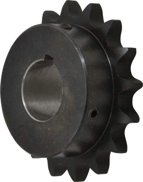 Browning - 16 Teeth, 3/4" Chain Pitch, Chain Size 60, Finished Bore Sprocket - 1-3/8" Bore Diam, 3-27/32" Pitch Diam, 4.22" Outside Diam - Exact Tool & Supply