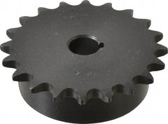 Browning - 20 Teeth, 1/2" Chain Pitch, Chain Size 41, Finished Bore Sprocket - 5/8" Bore Diam, 3.196" Pitch Diam, 3.45" Outside Diam - Exact Tool & Supply