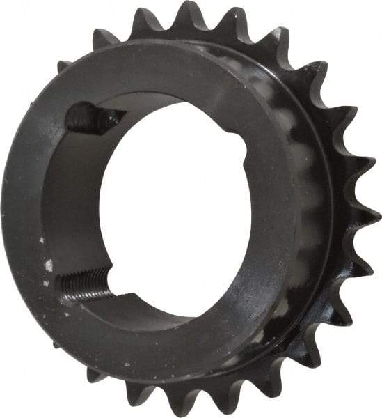 Browning - 24 Teeth, 1/2" Chain Pitch, Chain Size 40, TB Bushed Sprocket - 3.831" Pitch Diam, 4.1" Outside Diam - Exact Tool & Supply