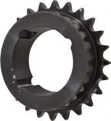 Browning - 24 Teeth, 1/2" Chain Pitch, Chain Size 40, TB Bushed Sprocket - 3.831" Pitch Diam, 4.1" Outside Diam - Exact Tool & Supply