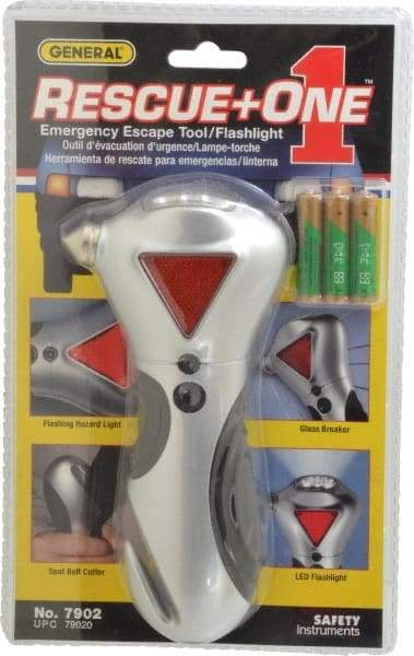 General - 1 Piece, Rescue One 4-Function Emergency Auto Escape Tool - For Use with All Vehicles - Exact Tool & Supply