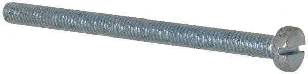 Value Collection - M3x0.50, 40mm Length Under Head Slotted Drive Machine Screw - Cheese Head, Grade 4.8 Steel, Zinc-Plated Finish, Without Washer - Exact Tool & Supply