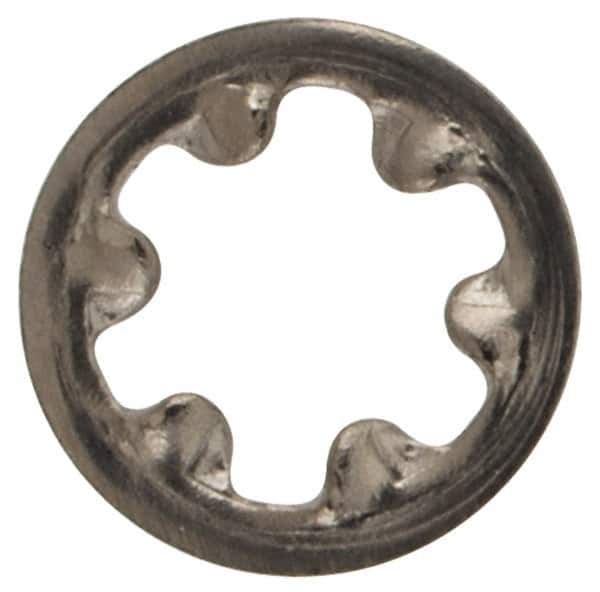 Value Collection - #2 Screw, 0.095" ID, Stainless Steel Internal Tooth Lock Washer - 0.2" OD, Grade 18-8 - Exact Tool & Supply