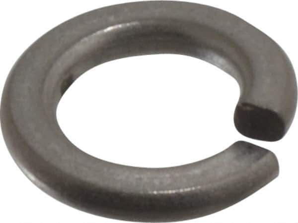 Value Collection - #10, 0.047" Thick Split Lock Washer - 316 Stainless Steel, Uncoated, 0.193" Min ID, 0.2" Max ID - Exact Tool & Supply