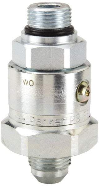 Parker - 1-1/16-12 Male ORB to Male JIC Steel Hydraulic Hose Male ORB To Male JIC Swivel - 5,000 psi - Exact Tool & Supply