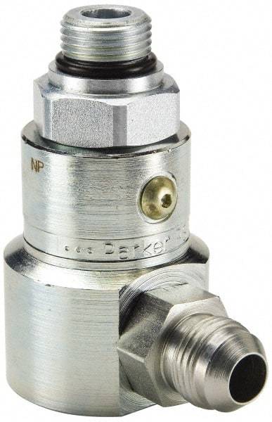 Parker - 7/8-14 SAE ORB to SAE JIC Steel Hydraulic Hose Male ORB To Male JIC Swivel - 5,000 psi - Exact Tool & Supply