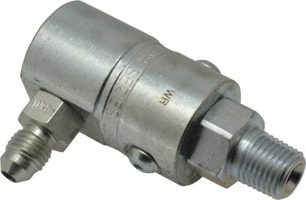 Parker - 1/4 NPTF to SAE(JIC) Steel Hydraulic Hose Male NPT to Male JIC Fitting - 5,000 psi - Exact Tool & Supply
