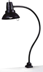 Electrix - 100 Watt, Gooseneck Machine Light - Clamp Mount, 100 Watt Incandescent, Black - Exact Tool & Supply