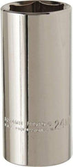 Proto - 3/8" Drive, Deep Hand Socket - 6 Points, 2-3/4" OAL, Alloy Steel, Chrome Finish - Exact Tool & Supply