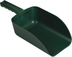 Remco - 82 oz Green Polypropylene & Semi-Ferrous Additive Flat Bottom Scoop - 5.9" Wide x 3.3" Deep Bowl, 15.1" OAL - Exact Tool & Supply
