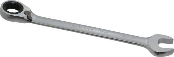 Paramount - 9/16" 12 Point Offset Combination Wrench - 15° Offset Angle, 6" OAL, Chrome Vanadium Steel, Polished Finish - Exact Tool & Supply