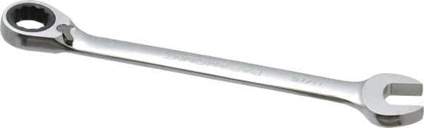 Paramount - 11/16" 12 Point Offset Combination Wrench - 15° Offset Angle, 6-1/2" OAL, Chrome Vanadium Steel, Polished Finish - Exact Tool & Supply