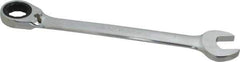Paramount - 1" 12 Point Offset Combination Wrench - 15° Offset Angle, 12-1/2" OAL, Chrome Vanadium Steel, Polished Finish - Exact Tool & Supply