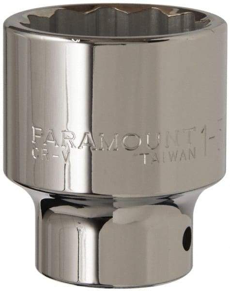 Paramount - 1-5/8", 3/4" Drive, Standard Hand Socket - 12 Points, 2-5/8" OAL - Exact Tool & Supply