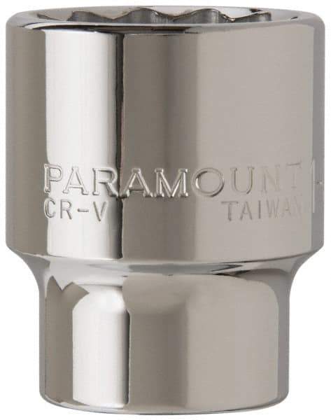 Paramount - 1-3/8", 3/4" Drive, Standard Hand Socket - 12 Points, 2-5/16" OAL - Exact Tool & Supply
