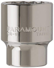Paramount - 1-3/8", 3/4" Drive, Standard Hand Socket - 12 Points, 2-5/16" OAL - Exact Tool & Supply