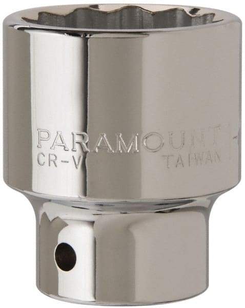 Paramount - 1-1/2", 3/4" Drive, Standard Hand Socket - 12 Points, 2-13/32" OAL - Exact Tool & Supply