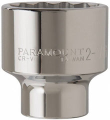 Paramount - 2-1/16", 3/4" Drive, Standard Hand Socket - 12 Points, 3-5/32" OAL - Exact Tool & Supply