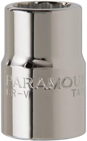 Paramount - 3/4" Drive, Standard Hand Socket - 12 Points, 2" OAL, Steel, Chrome Finish - Exact Tool & Supply