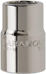 Paramount - 3/4" Drive, Standard Hand Socket - 12 Points, 2" OAL, Steel, Chrome Finish - Exact Tool & Supply