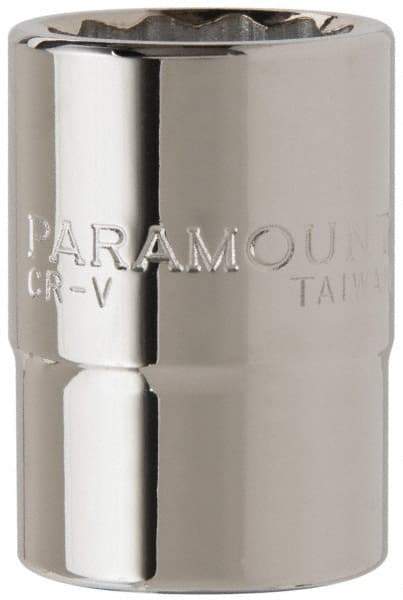 Paramount - 3/4" Drive, Standard Hand Socket - 12 Points, 2-13/64" OAL, Steel, Chrome Finish - Exact Tool & Supply
