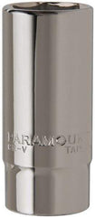 Paramount - 1-1/8", 3/4" Drive, Deep Hand Socket - 6 Points, 3-1/2" OAL, Steel, Chrome Finish - Exact Tool & Supply