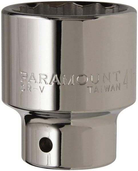 Paramount - 3/4" Drive, Standard Hand Socket - 12 Points, 2-29/32" OAL, Steel, Chrome Finish - Exact Tool & Supply