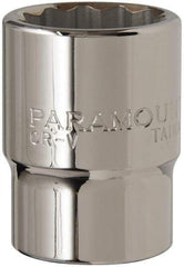 Paramount - 3/4" Drive, Standard Hand Socket - 12 Points, 2-5/16" OAL, Steel, Chrome Finish - Exact Tool & Supply