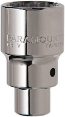 Paramount - 3/4" Drive, Standard Hand Socket - 12 Points, 2-5/8" OAL, Steel, Chrome Finish - Exact Tool & Supply