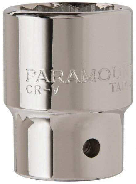 Paramount - 3/4" Drive, Standard Hand Socket - 12 Points, 2-13/32" OAL, Steel, Chrome Finish - Exact Tool & Supply