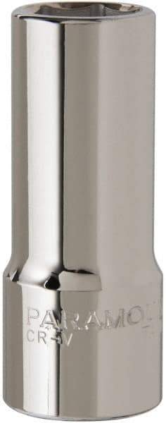 Paramount - 7/8", 3/4" Drive, Deep Hand Socket - 6 Points, 3-1/2" OAL, Steel, Chrome Finish - Exact Tool & Supply