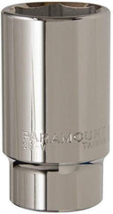 Paramount - 1-7/16", 3/4" Drive, Deep Hand Socket - 6 Points, 3-1/2" OAL, Steel, Chrome Finish - Exact Tool & Supply