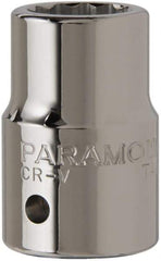Paramount - 3/4", 3/4" Drive, Standard Hand Socket - 12 Points, 2" OAL, Chrome Finish - Exact Tool & Supply