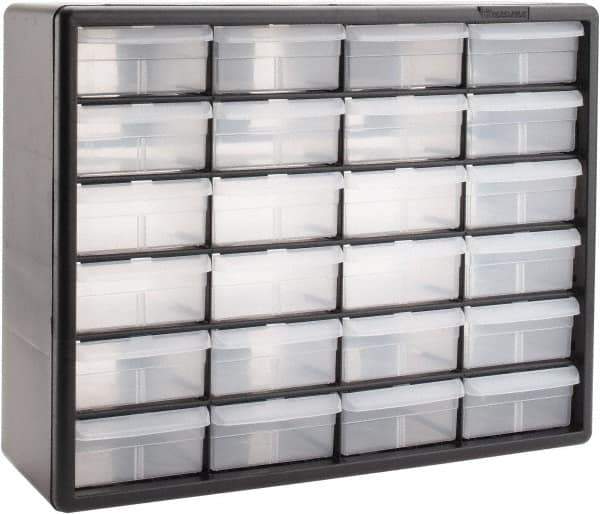 Akro-Mils - 24 Drawer, Small Parts Cabinet - 6-3/8" Deep x 20" Wide x 15-13/16" High - Exact Tool & Supply