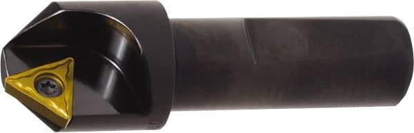 Kyocera - 41° Included Angle, 1.464" Max Cut Diam, 1.464mm Body Diam, 3/4" Shank Diam, 90.932mm OAL, Indexable Countersink - 38.1mm LOC, 2 Triangle Inserts, TCMT 3252HQ Insert Style, Series CS - Exact Tool & Supply