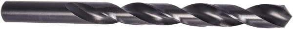 Precision Twist Drill - 15/32" 118° High Speed Steel Jobber Drill - Oxide Finish, Right Hand Cut, Spiral Flute, Straight Shank, 5-3/4" OAL, Standard Point - Exact Tool & Supply