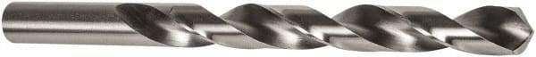 Precision Twist Drill - 23/64" 118° High Speed Steel Jobber Drill - Bright Finish, Right Hand Cut, Spiral Flute, Straight Shank, 4-7/8" OAL, Standard Point - Exact Tool & Supply