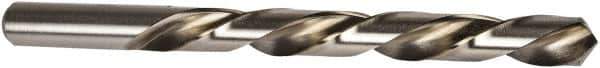 Precision Twist Drill - 13/64" 118° High Speed Steel Jobber Drill - Bright Finish, Left Hand Cut, Spiral Flute, Straight Shank, 3-5/8" OAL, Standard Point - Exact Tool & Supply