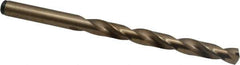 Precision Twist Drill - 0.277" 135° Cobalt Jobber Drill - Oxide/Gold Finish, Right Hand Cut, Spiral Flute, Straight Shank, 4-1/8" OAL, Split Point - Exact Tool & Supply