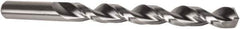 Precision Twist Drill - 19/64" 135° High Speed Steel Jobber Drill - Bright Finish, Right Hand Cut, Parabolic Flute, Straight Shank, 4-3/8" OAL, Split Point - Exact Tool & Supply