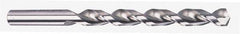 Chicago-Latrobe - 19/64" 135° High Speed Steel Jobber Drill - Bright Finish, Right Hand Cut, Parabolic Flute, Straight Shank, 4-3/8" OAL, Notched Point - Exact Tool & Supply
